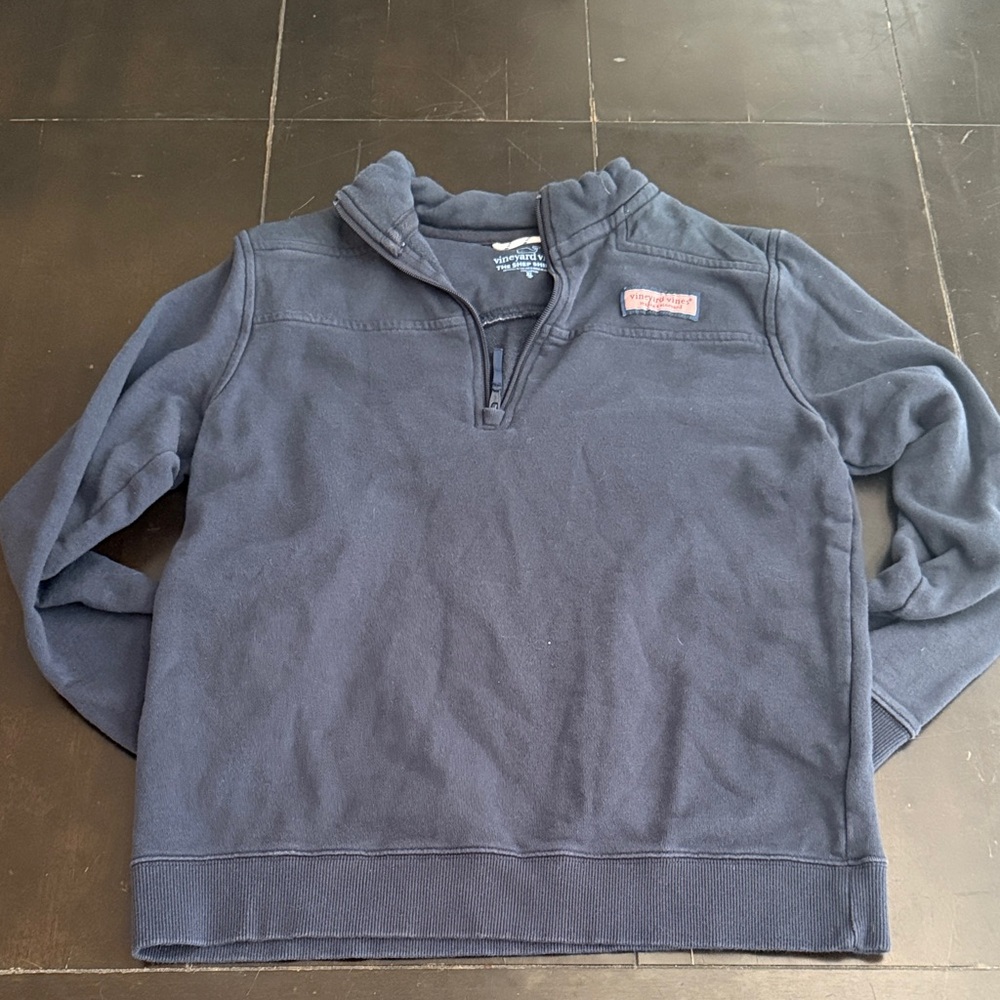 Vineyard Vines Kids Navy Quarter-Zip Sweatshirt
